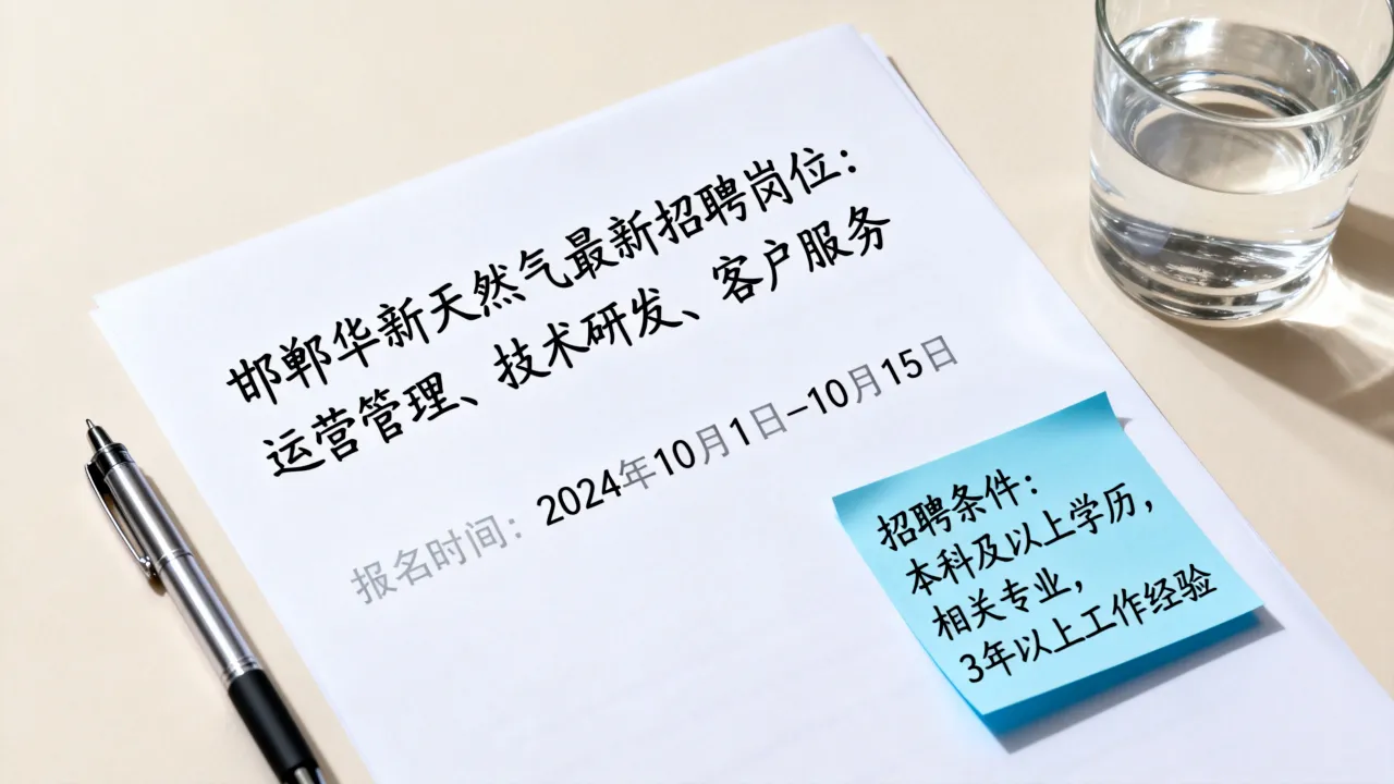 邯郸华新天然气最新招聘有哪些岗位?报名时间及招聘条件是什么-图2 邯郸华新天然气最新招聘有哪些岗位?报名时间及招聘条件是什么-图2