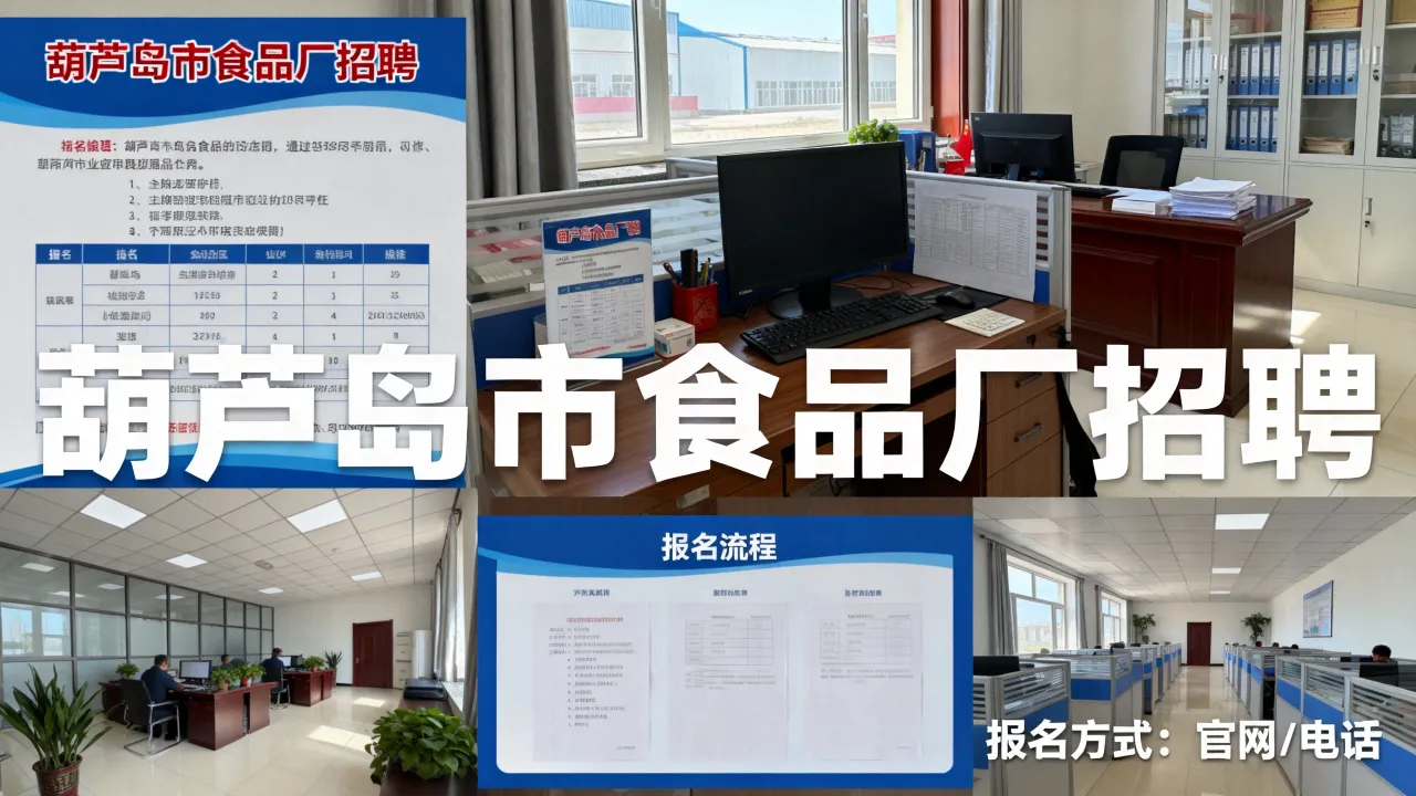 葫芦岛市食品厂招聘信息在哪里看,怎么快速报名?