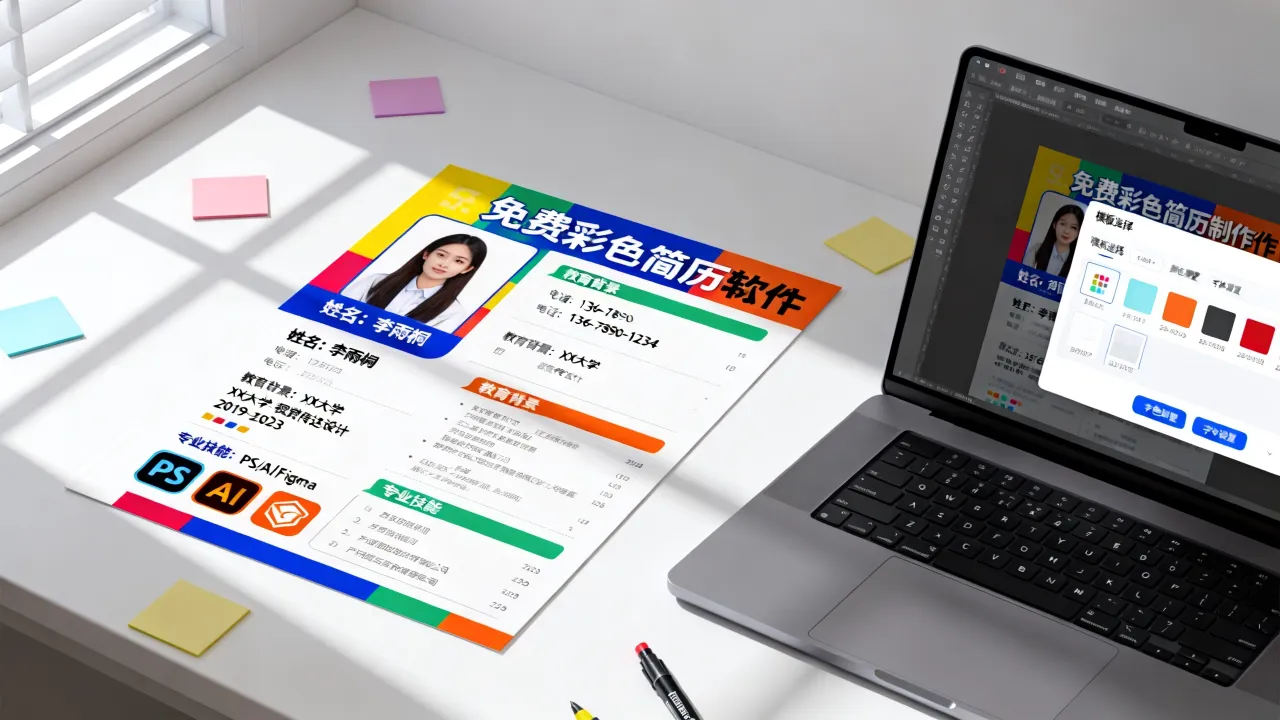 彩色简历是怎么做的，有哪些免费彩色简历制作软件推荐