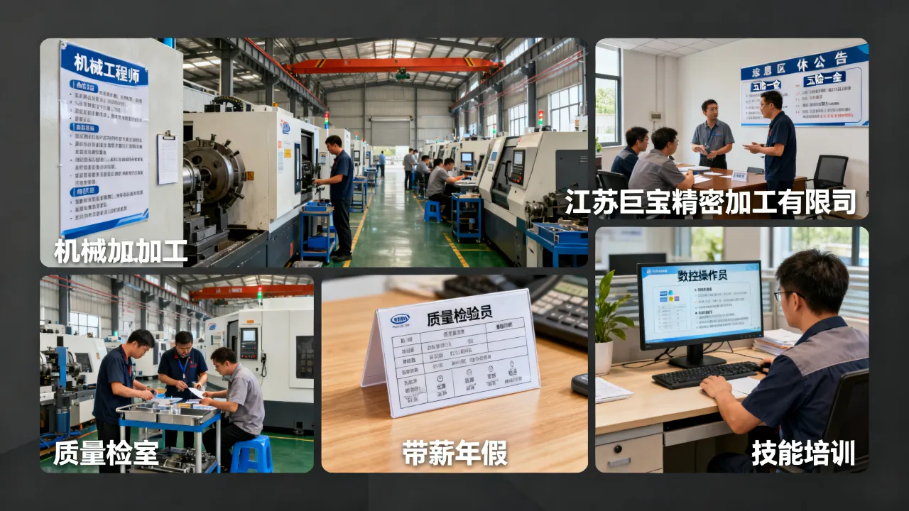 江苏巨宝精密加工有限公司招聘待遇如何,有哪些岗位?-图2 江苏巨宝精密加工有限公司招聘待遇如何,有哪些岗位?-图2