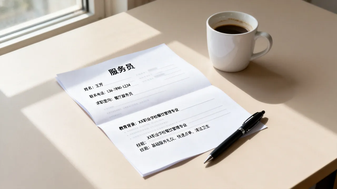 服务员的简历怎么写才能被录用，没有经验怎么写好