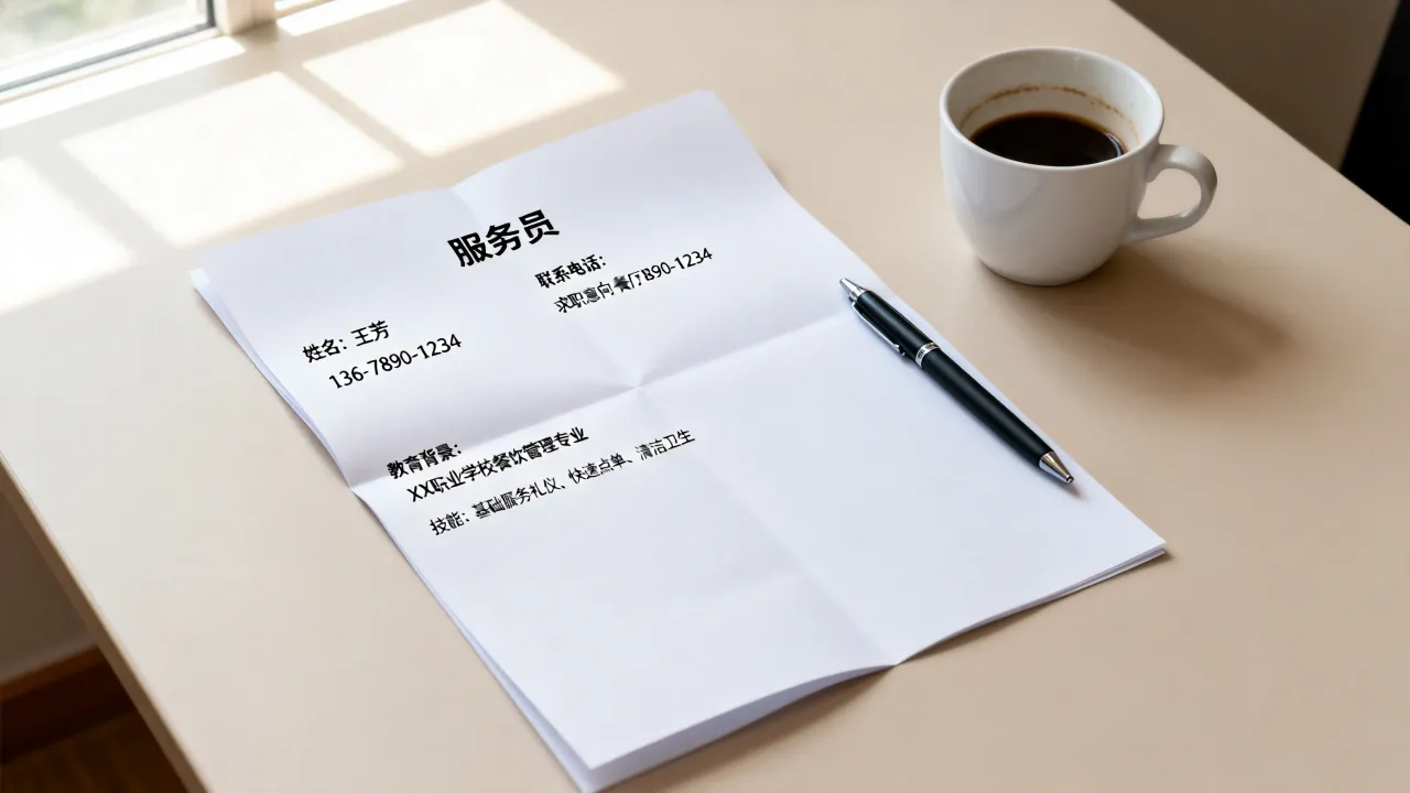 服务员的简历怎么写才能被录用，没有经验怎么写好-图2