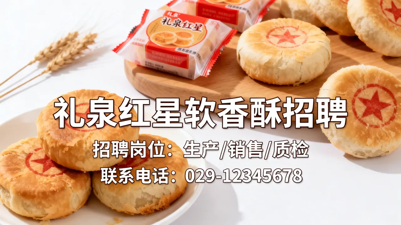 礼泉红星软香酥招聘吗,礼泉红星软香酥招聘信息电话是多少?-图1 礼泉红星软香酥招聘吗,礼泉红星软香酥招聘信息电话是多少?-图1