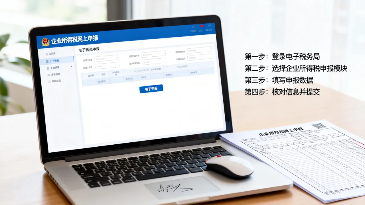 如何填写企业所得税?网上申报具体操作步骤有哪些?