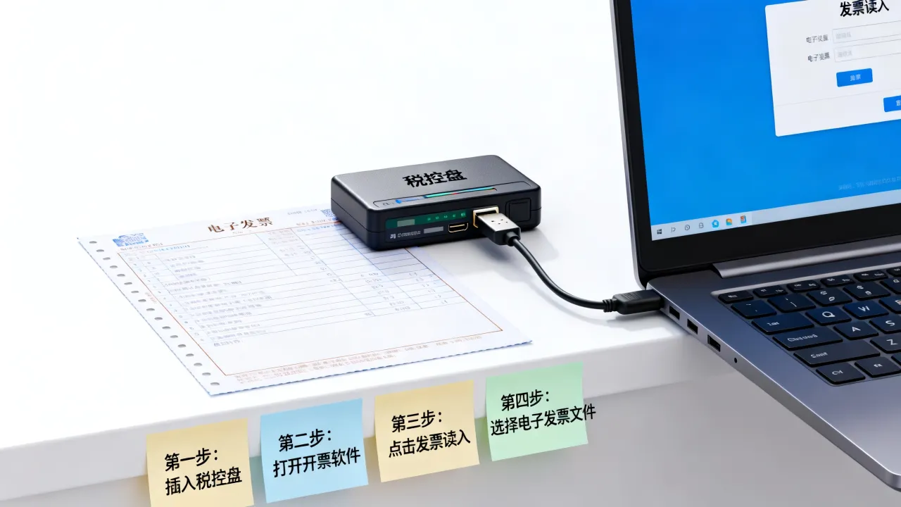 如何发票读入，电子发票读入到税控盘的具体操作步骤是什么？-图1