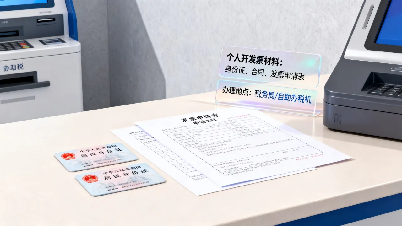个人如何开具发票?个人开发票需要什么材料,去哪办理
