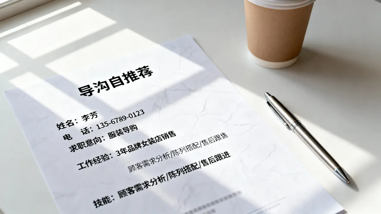 导购自荐怎么写?店员个人简介自我推荐怎么说,求职面试模板话术大全