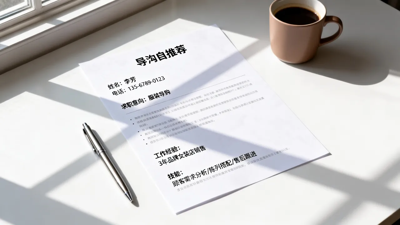 导购自荐怎么写？店员个人简介自我推荐怎么说，求职面试模板话术大全-图2