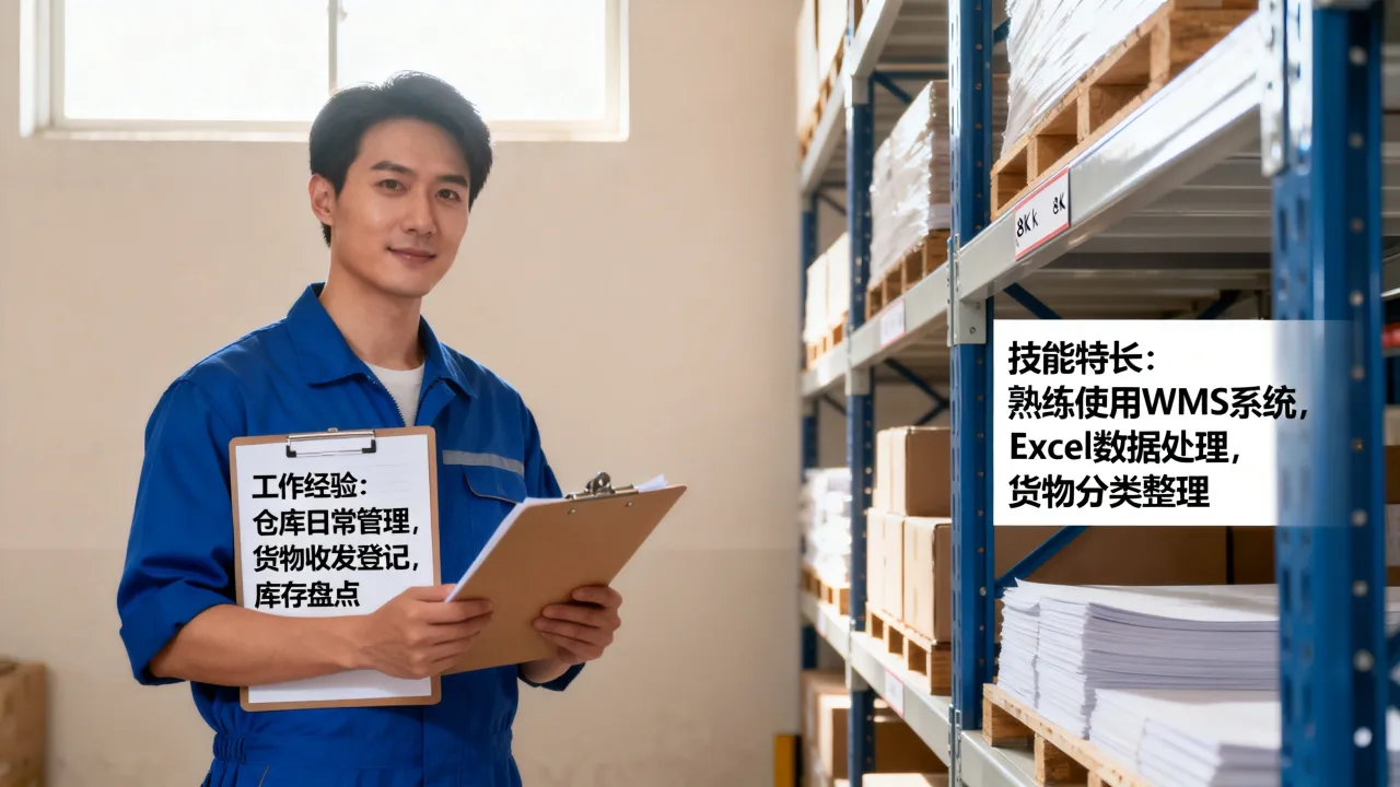 怎么写仓管简历,仓管员简历中的工作经验和技能特长怎么写?-图1 怎么写仓管简历,仓管员简历中的工作经验和技能特长怎么写?-图1