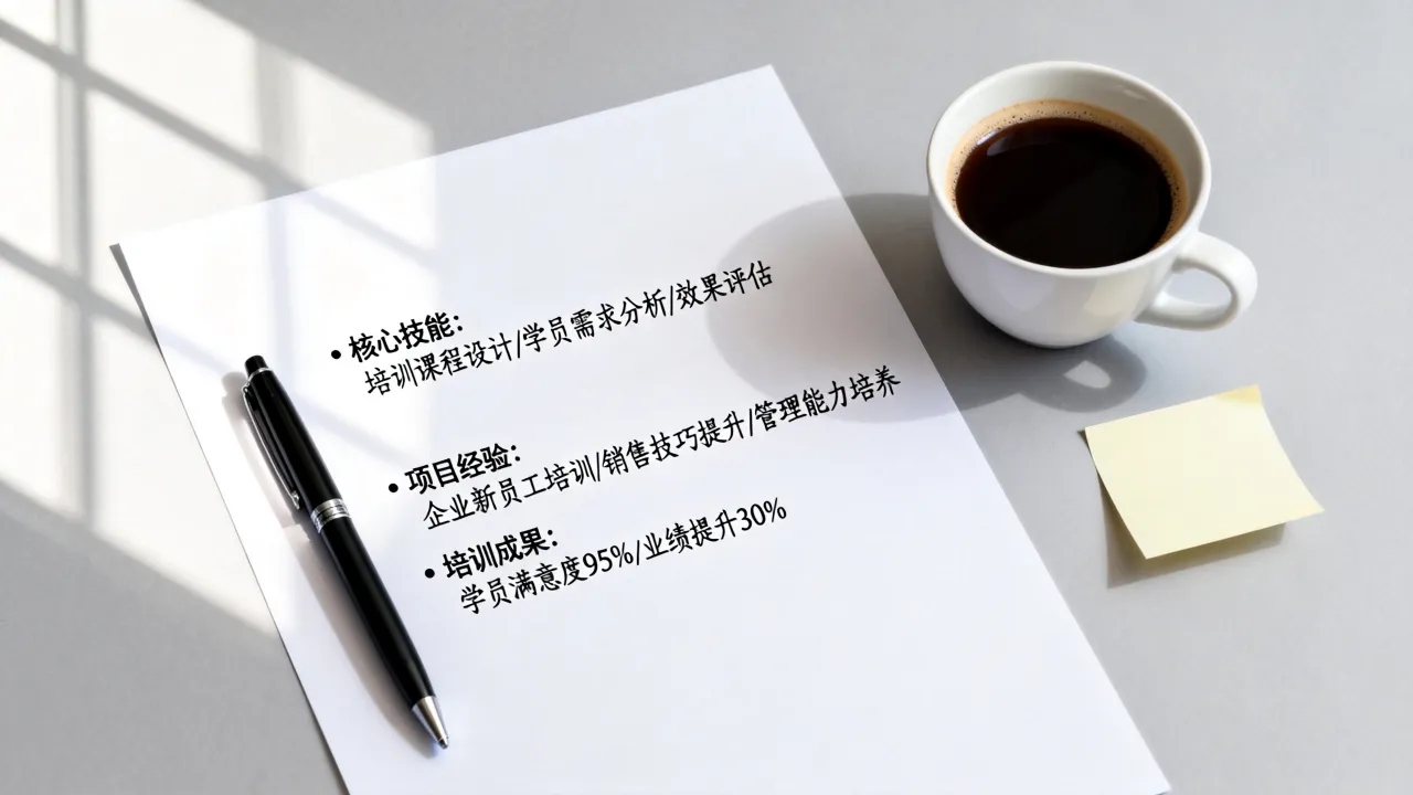 个人培训简历怎么写才能打动面试官,有哪些写作要点?-图2 个人培训简历怎么写才能打动面试官,有哪些写作要点?-图2