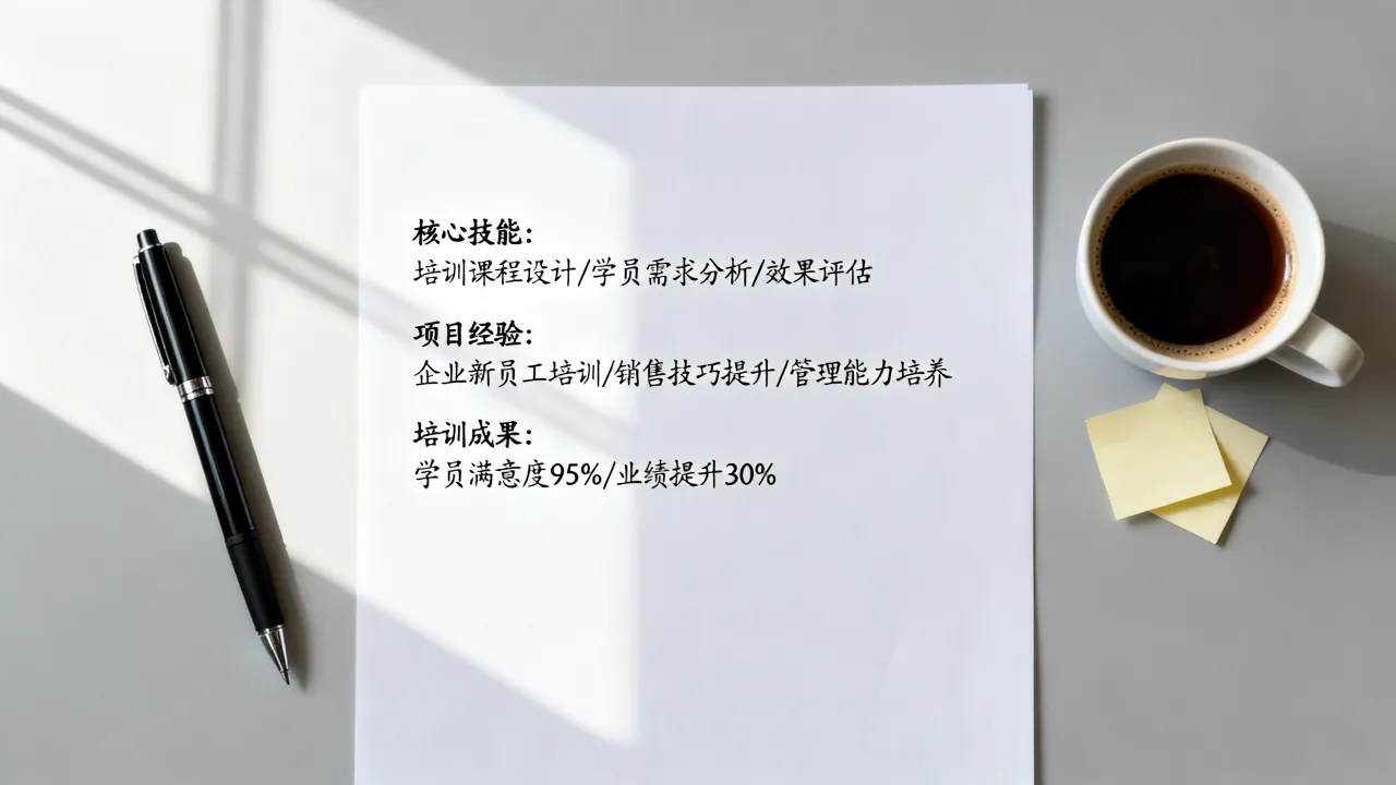 个人培训简历怎么写才能打动面试官,有哪些写作要点?-图3 个人培训简历怎么写才能打动面试官,有哪些写作要点?-图3