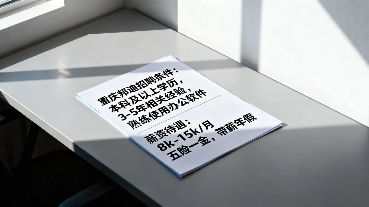 重庆邦迪招聘具体条件是什么,薪资待遇如何?