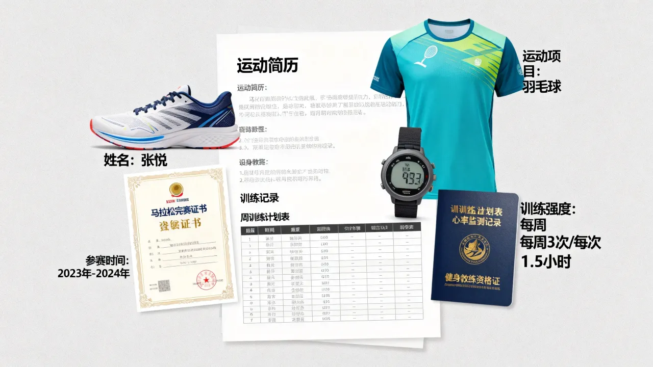 个人运动简历怎么写?运动简历模板与注意事项-图2 个人运动简历怎么写?运动简历模板与注意事项-图2