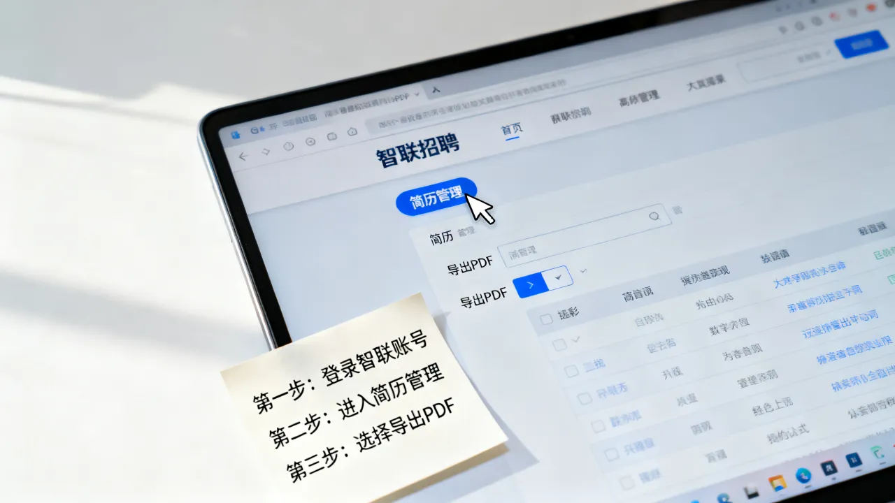 怎么从智联导出简历,智联招聘简历导出PDF详细步骤