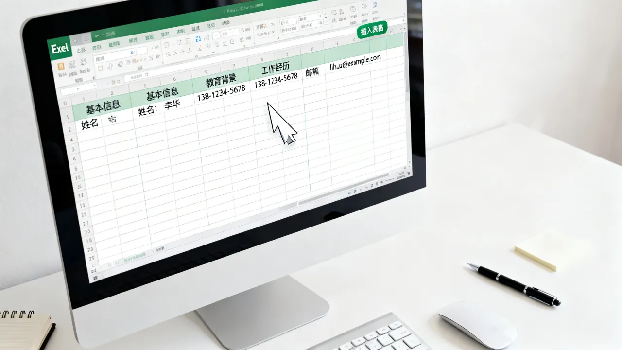 怎么用表格做简历模板,Excel表格制作简历的详细步骤?-图3 怎么用表格做简历模板,Excel表格制作简历的详细步骤?-图3