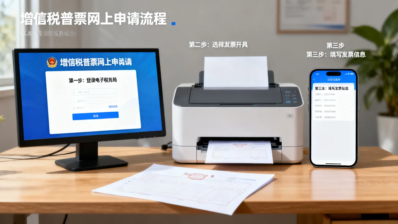 如何开具增值税普票,网上申请流程详细步骤