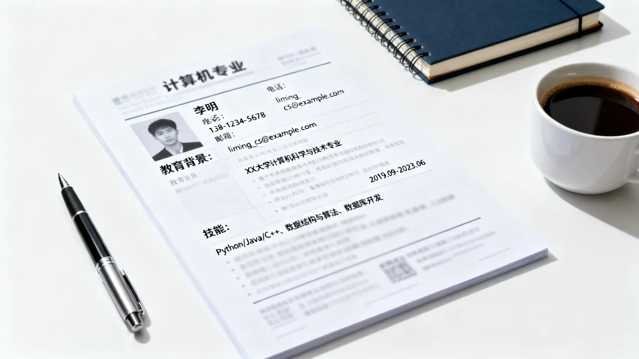 计算机简历怎么写?计算机专业简历模板范文有哪些?-图2 计算机简历怎么写?计算机专业简历模板范文有哪些?-图2