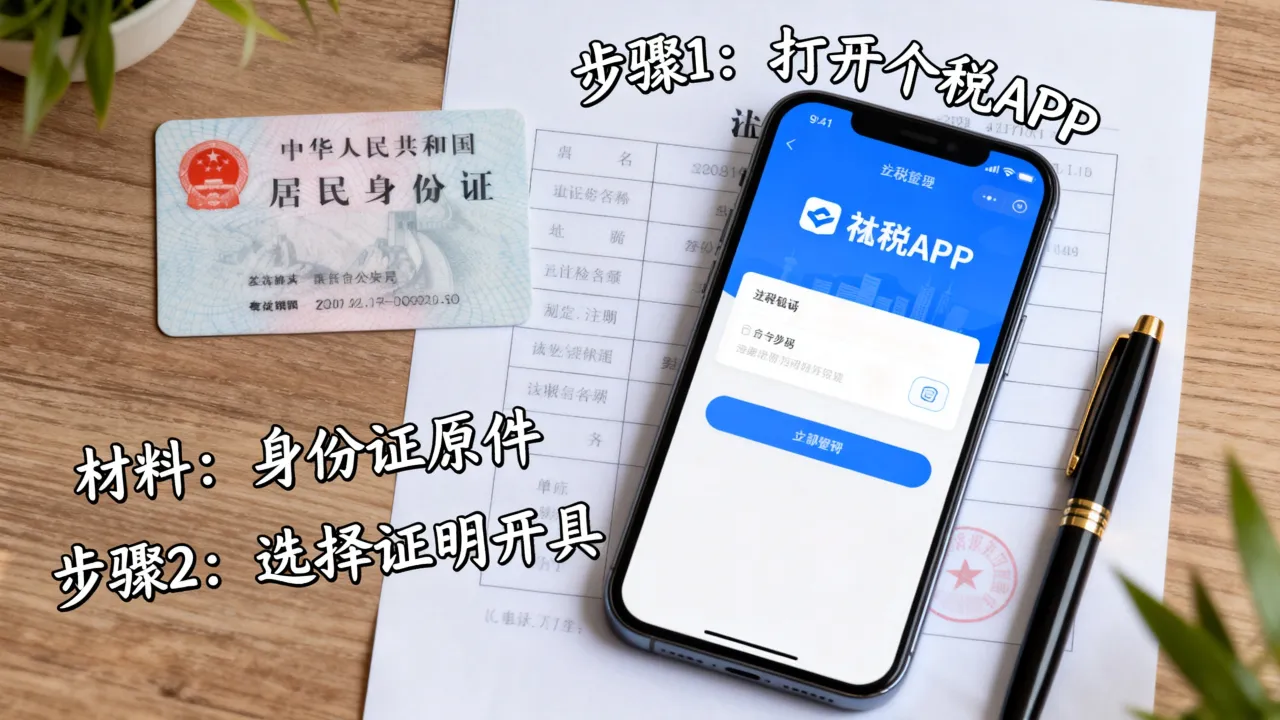 如何开个税证明,在哪里开具需要什么材料?
