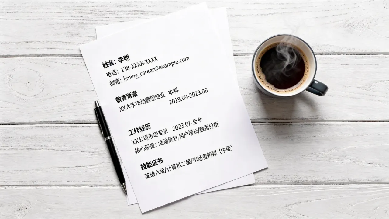 个人简历怎么写范本?个人简历怎么写才能吸引HR?-图2 个人简历怎么写范本?个人简历怎么写才能吸引HR?-图2