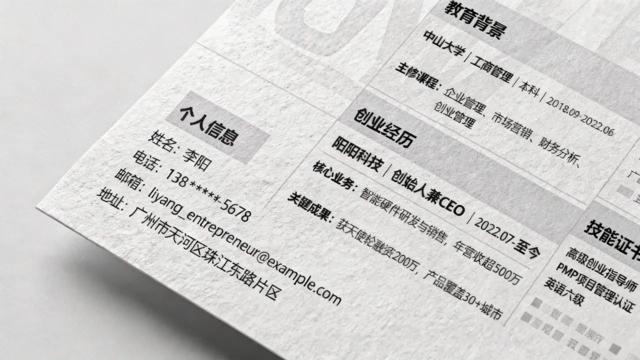 自主创业的简历怎么写？创业简历模板范文有哪些-图1