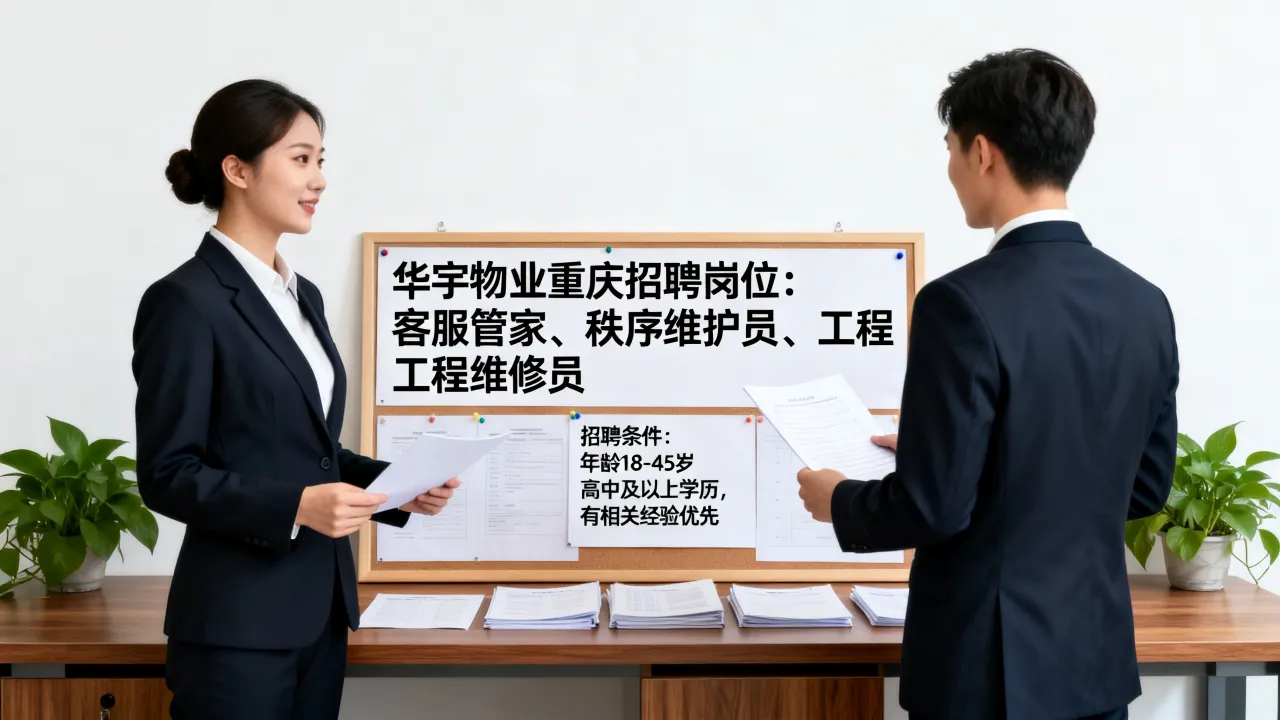 华宇物业重庆招聘有哪些岗位?重庆华宇物业招聘条件是什么?-图1 华宇物业重庆招聘有哪些岗位?重庆华宇物业招聘条件是什么?-图1