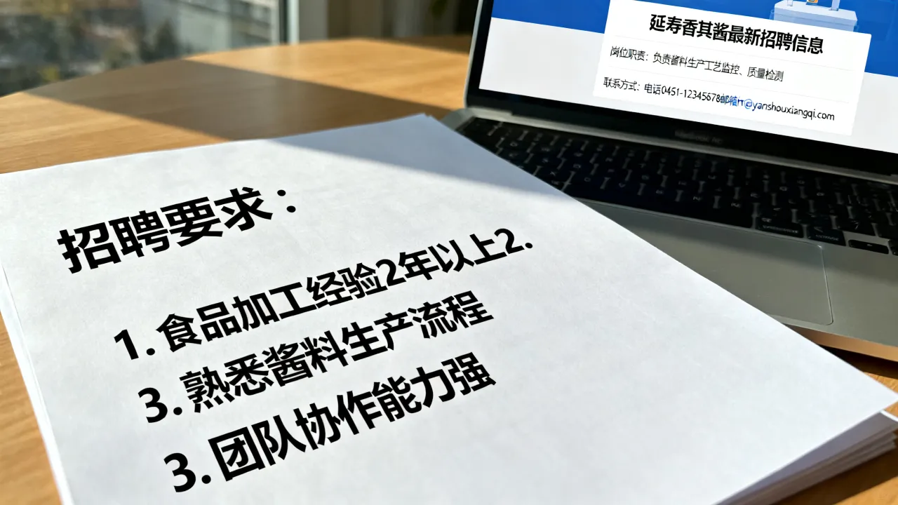 延寿香其酱招聘要求是什么,延寿香其酱最新招聘信息在哪看?-图2 延寿香其酱招聘要求是什么,延寿香其酱最新招聘信息在哪看?-图2