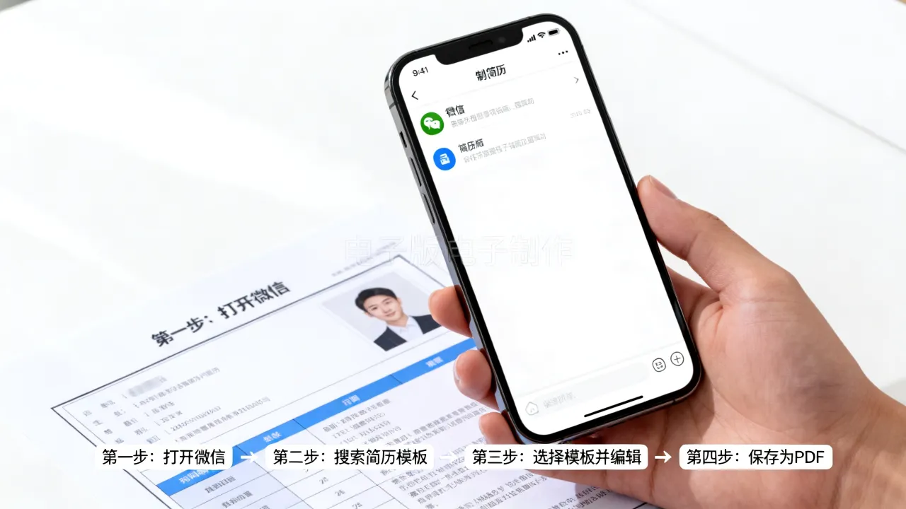 微信怎么做简历模板?手机微信端制作电子版简历的详细步骤教程-图3 微信怎么做简历模板?手机微信端制作电子版简历的详细步骤教程-图3