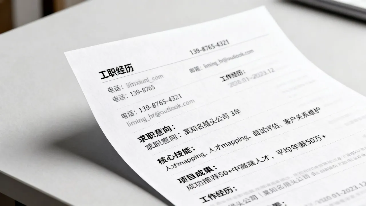 猎头简历怎么写才能吸引猎头,猎头简历模板范文有哪些-图1 猎头简历怎么写才能吸引猎头,猎头简历模板范文有哪些-图1