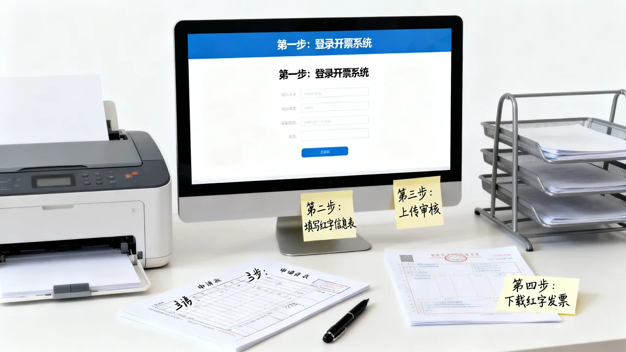 红字发票如何申请,红字发票申请流程及步骤是什么