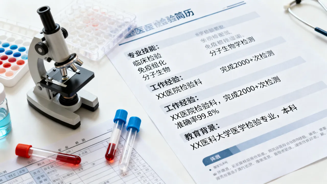医学检验简历怎么写,如何突出专业优势获得面试机会?-图1 医学检验简历怎么写,如何突出专业优势获得面试机会?-图1