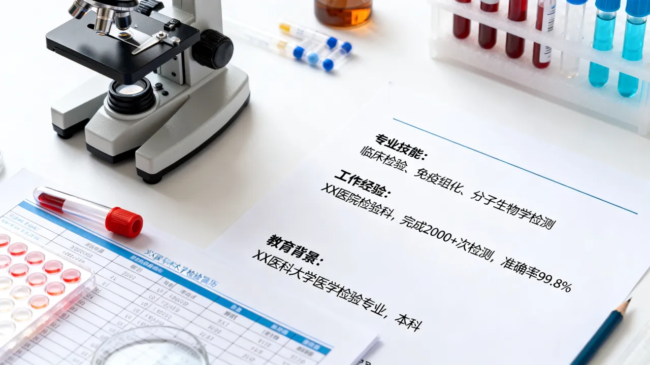 医学检验简历怎么写,如何突出专业优势获得面试机会?-图2 医学检验简历怎么写,如何突出专业优势获得面试机会?-图2