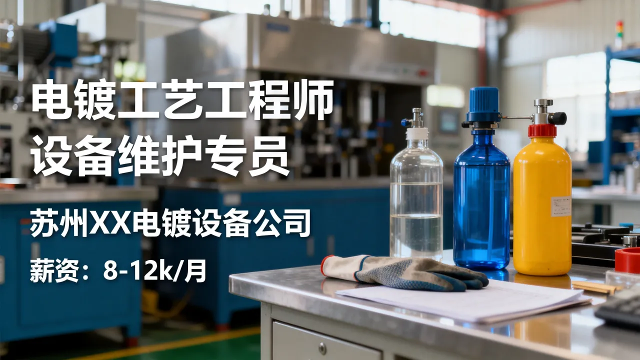 苏州电镀设备招聘有哪些岗位?苏州电镀设备招聘信息最新-图2 苏州电镀设备招聘有哪些岗位?苏州电镀设备招聘信息最新-图2