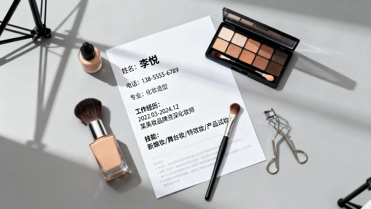 化妆个人简历怎么写,有哪些写作技巧和优秀范文?-图2 化妆个人简历怎么写,有哪些写作技巧和优秀范文?-图2