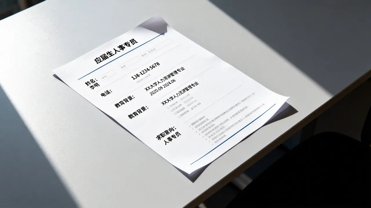 人事专员的简历怎么写,应届生无经验求职怎么写?