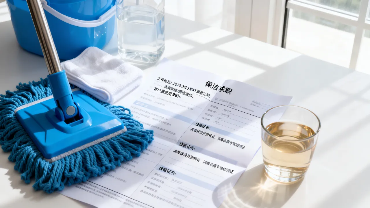 保洁个人简历怎么写?求职简历的范文和模板哪里找?-图1 保洁个人简历怎么写?求职简历的范文和模板哪里找?-图1