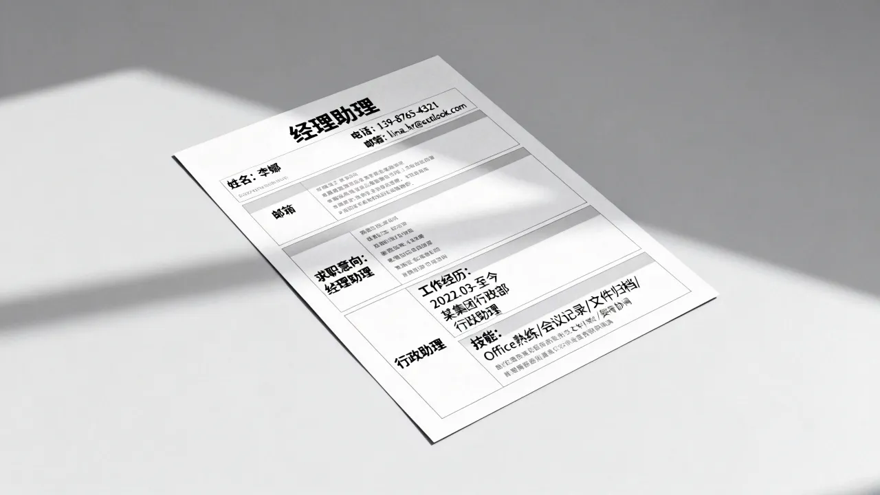 经理助理简历怎么写？优秀模板范文与技巧全攻略