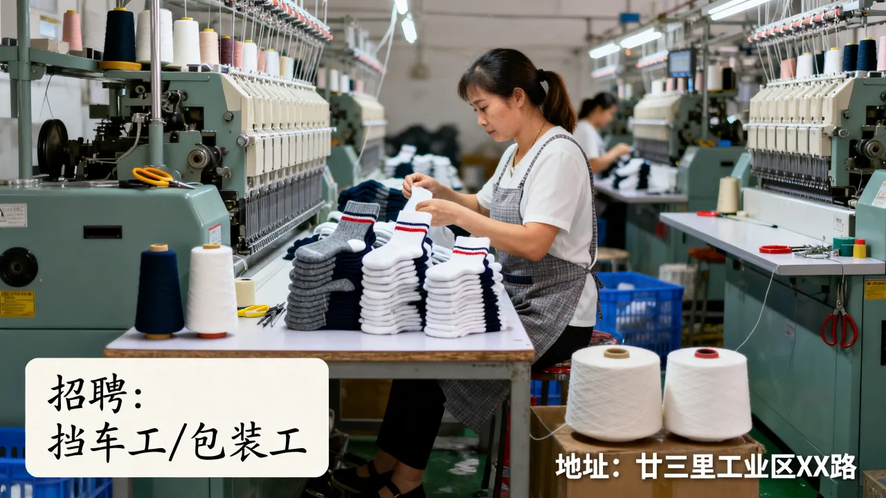 义乌廿三里棉袜招聘哪个厂好？，附近棉袜厂招工去哪里-图2