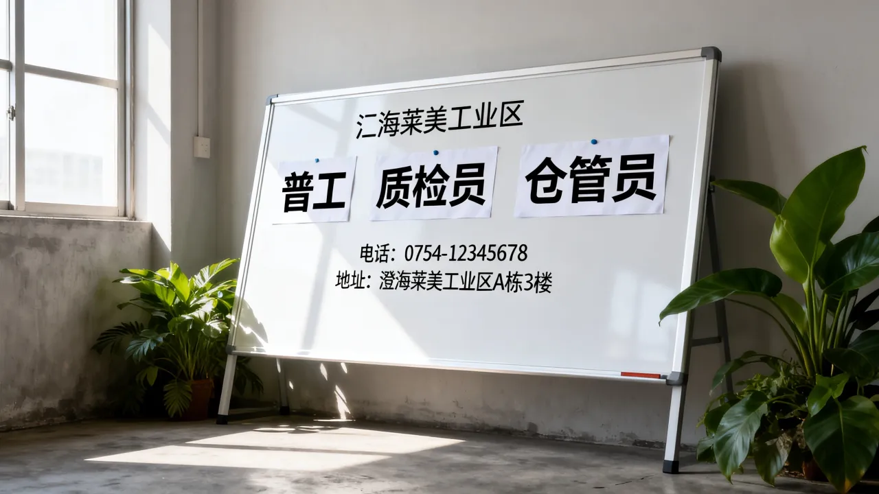 澄海莱美工业区招聘信息在哪?澄海莱美工业区招聘有哪些岗位?
