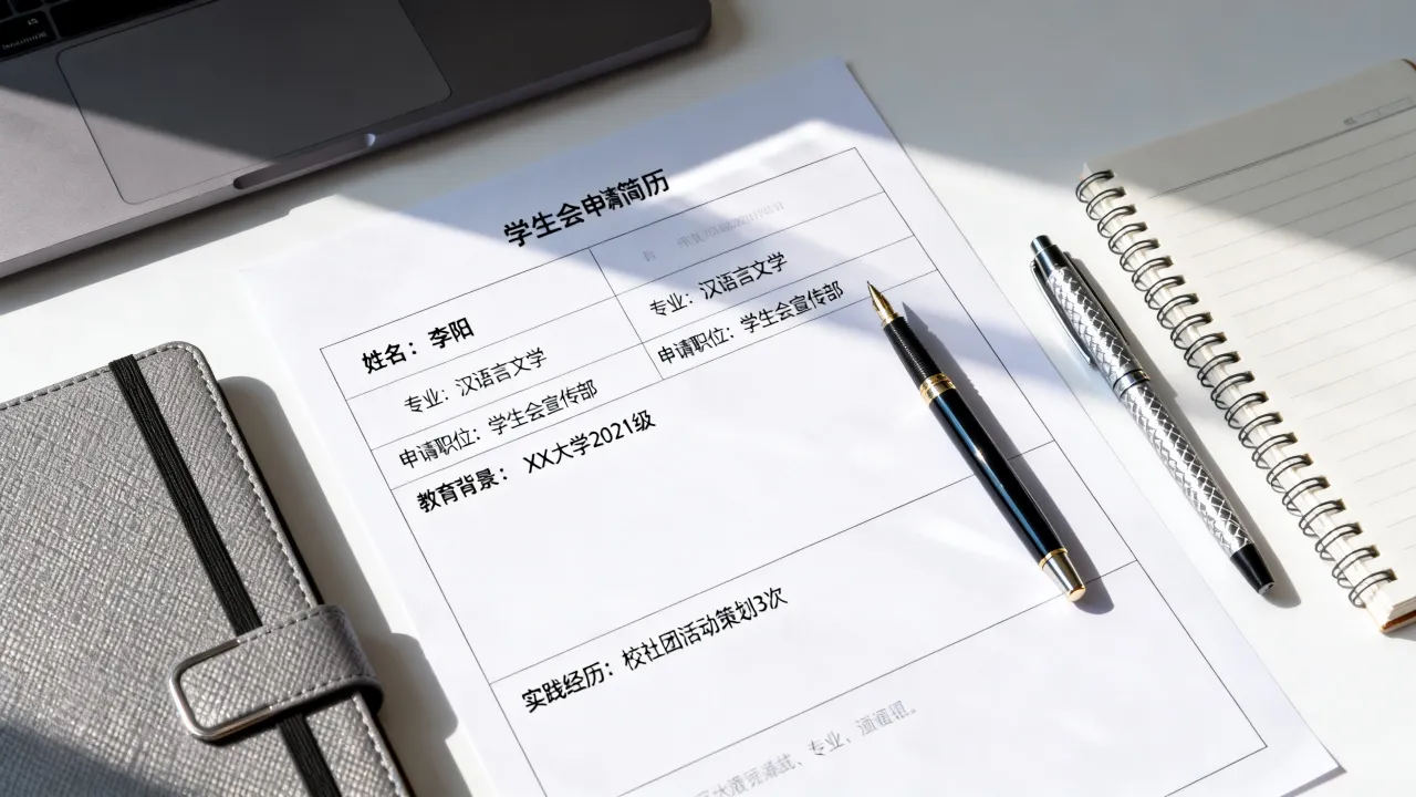 学生会申请简历怎么写,学生会竞选简历怎么写才能通过?-图1 学生会申请简历怎么写,学生会竞选简历怎么写才能通过?-图1