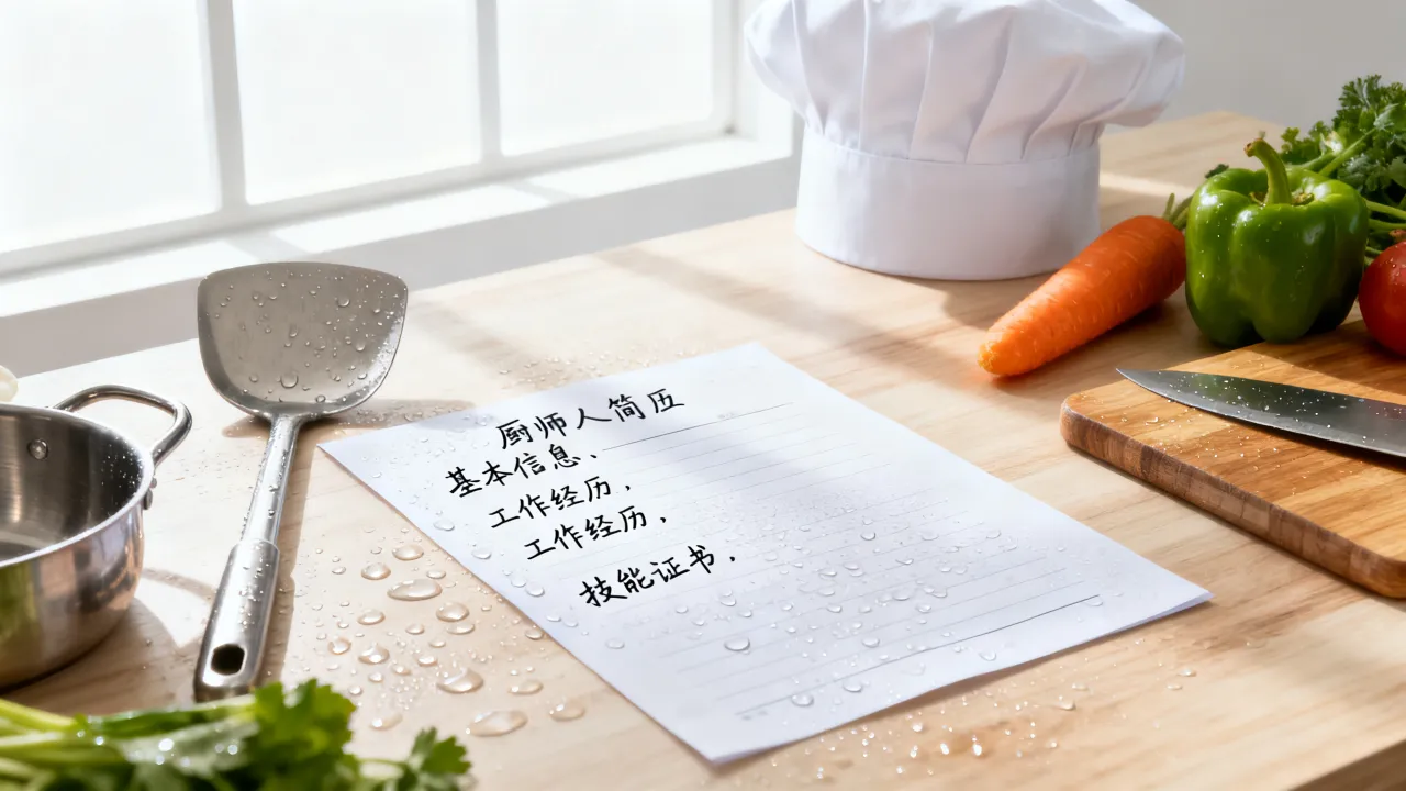 厨师的个人简历怎么写，写简历时需突出哪些重点？-图1
