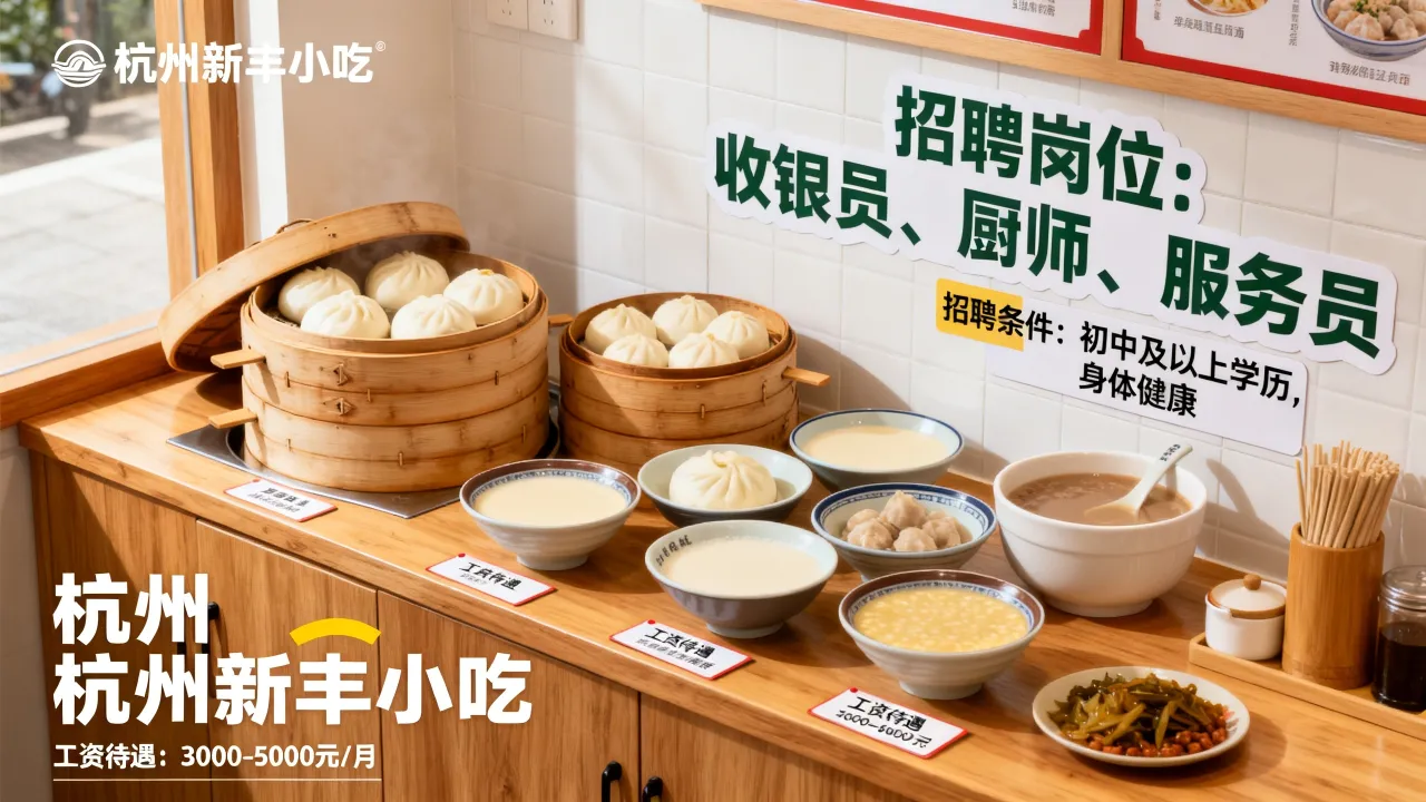 杭州新丰小吃招聘有哪些岗位，新丰小吃招聘条件工资待遇怎么样？-图1