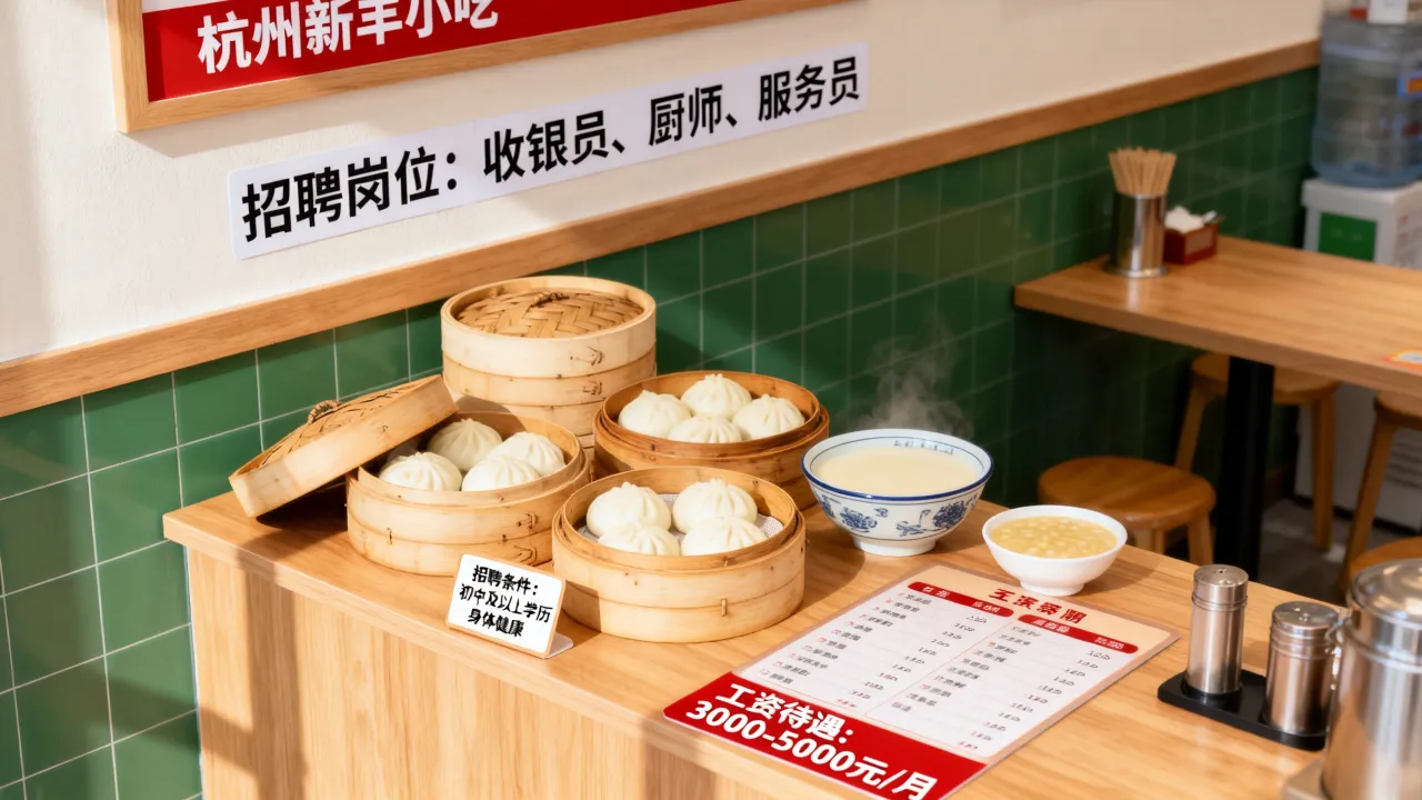 杭州新丰小吃招聘有哪些岗位，新丰小吃招聘条件工资待遇怎么样？-图2