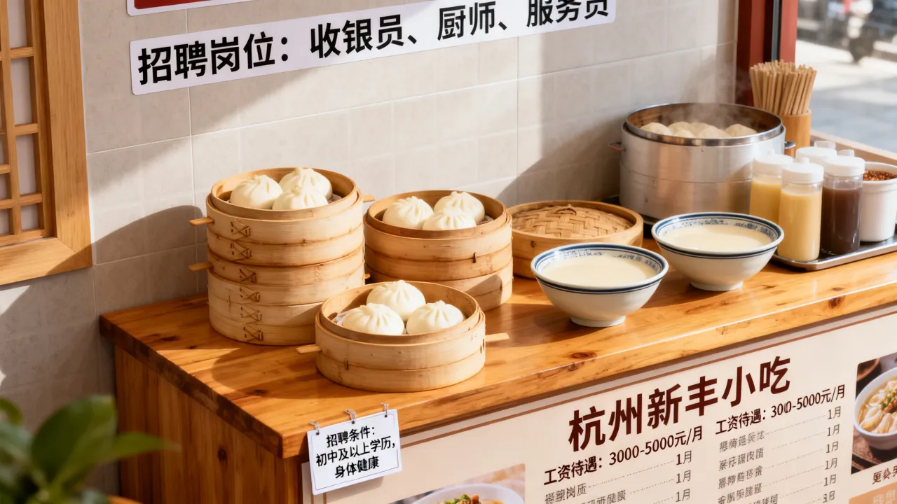 杭州新丰小吃招聘有哪些岗位，新丰小吃招聘条件工资待遇怎么样？-图3
