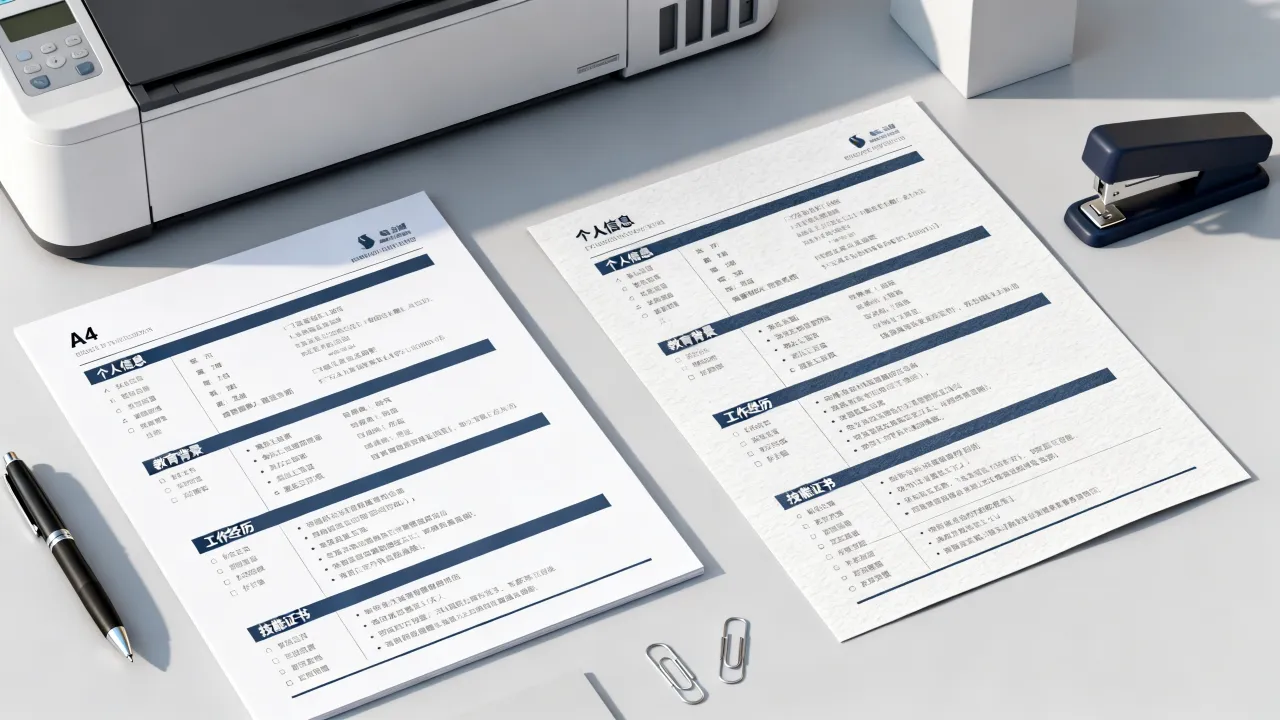 简历应该怎么打印,打印简历时选择什么纸张和排版?-图2 简历应该怎么打印,打印简历时选择什么纸张和排版?-图2