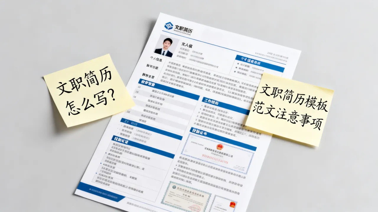 文职简历怎么写?文职简历模板范文有哪些注意事项-图1 文职简历怎么写?文职简历模板范文有哪些注意事项-图1