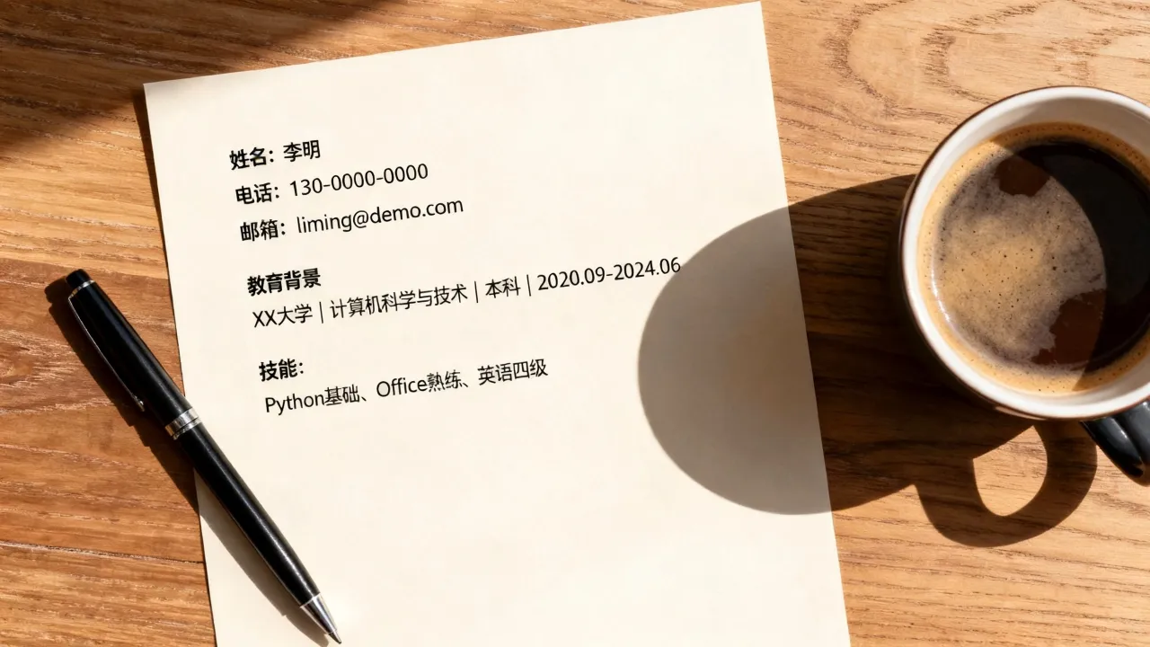 新人简历怎么写,应届生无经验简历模板范文怎么写-图1 新人简历怎么写,应届生无经验简历模板范文怎么写-图1