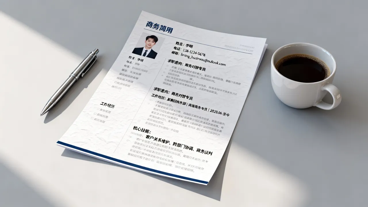 商务对接简历怎么写，怎么介绍自己才能让HR眼前一亮？