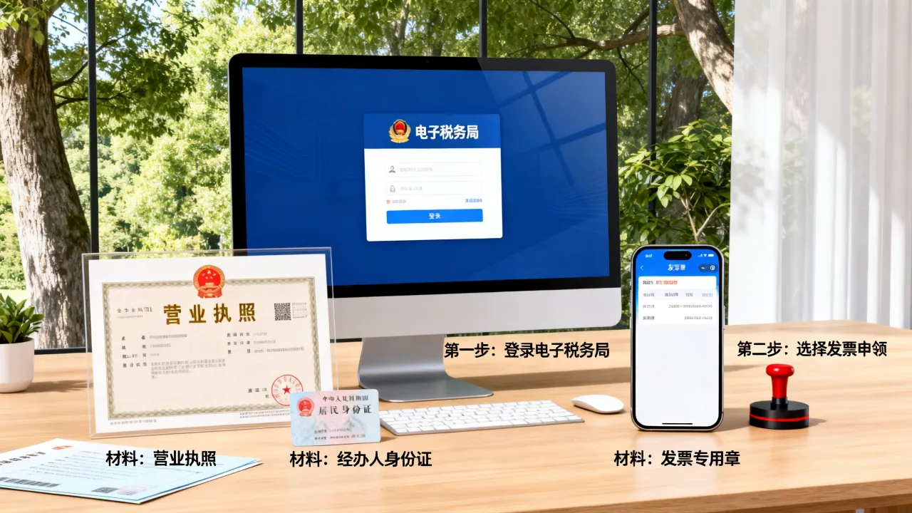 公司如何领发票?网上申领流程有哪些步骤和材料?