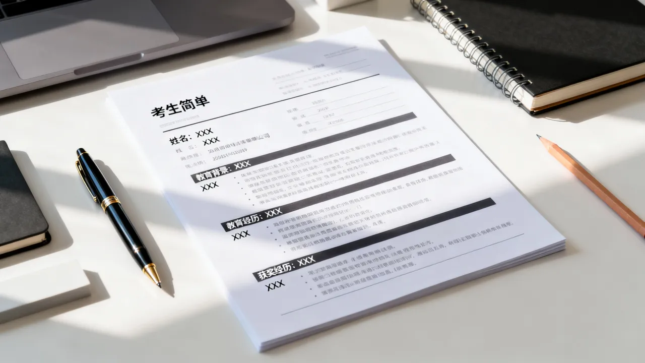 考生本人简历怎么写,考生个人简历范文怎么写才规范-图1 考生本人简历怎么写,考生个人简历范文怎么写才规范-图1