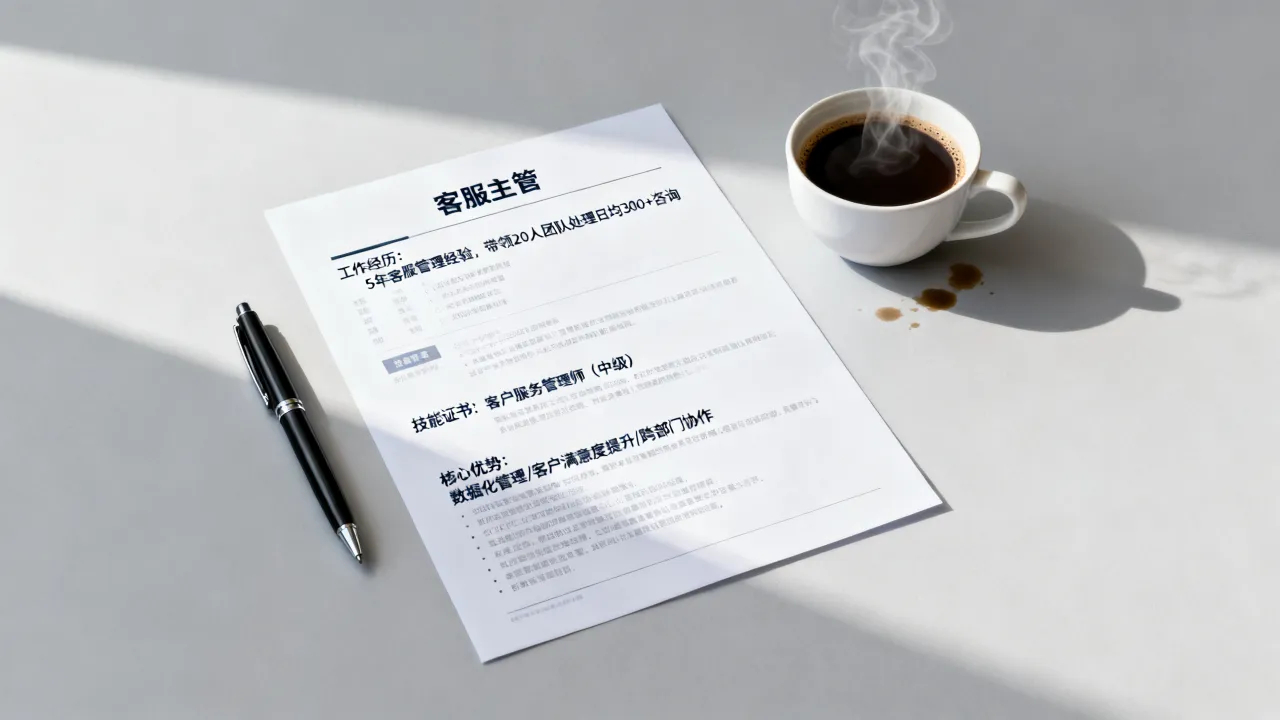 客服主管简历怎么写，如何编写才能提高求职通过率？-图1
